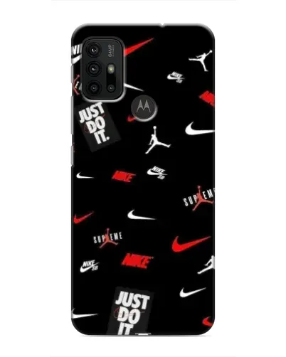 Чехол для Motorola MOTO G30 с картинкой «Nike Mix Pattern»
