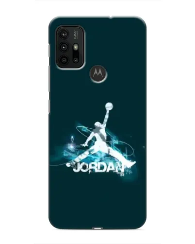 Чехол для Motorola MOTO G30 с картинкой «Jordan Blue Fire»