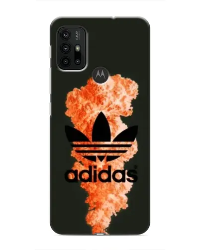 Чохол для Motorola MOTO G30 з картинкою «Помаранчевий дим Adidas»