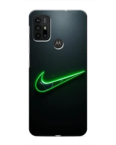 Чехол для Motorola MOTO G30 с картинкой «Неоновый контур Nike»