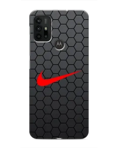 Чехол для Motorola MOTO G30 с картинкой «Nike — карбоновая сетка»