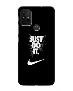 Чехол для Motorola MOTO G30 с картинкой «Текстовый принт Nike»