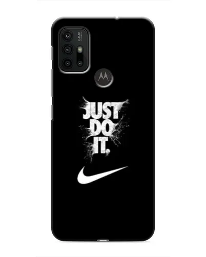 Чехол для Motorola MOTO G30 с картинкой «Текстовый принт Nike»