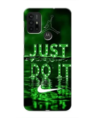 Чехол для Motorola MOTO G30 с картинкой «Зеленый неоновый Nike»