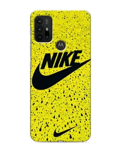 Чехол для Motorola MOTO G30 с картинкой «Желтый текстурный Nike»