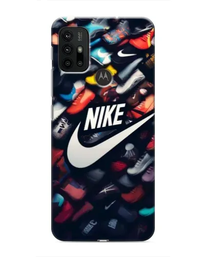 Чехол для Motorola MOTO G30 с картинкой «Коллекция кроссовок Nike»