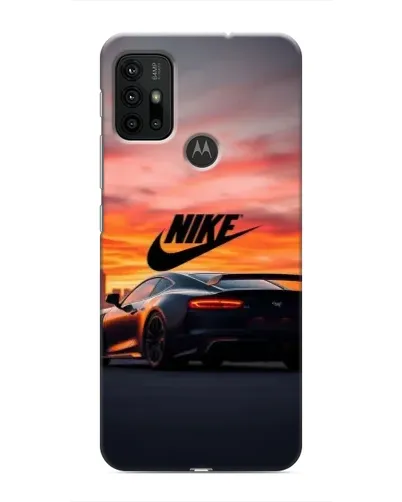 Чехол для Motorola MOTO G30 с картинкой «Nike и суперкар»