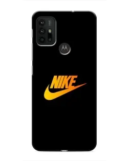 Чехол для Motorola MOTO G30 с картинкой «Золотой логотип Nike»