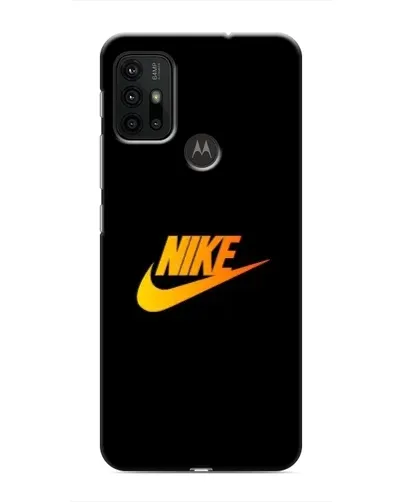 Чехол для Motorola MOTO G30 с картинкой «Золотой логотип Nike»