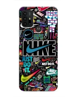 Чехол для Motorola MOTO G30 с картинкой «Яркий коллаж Nike»