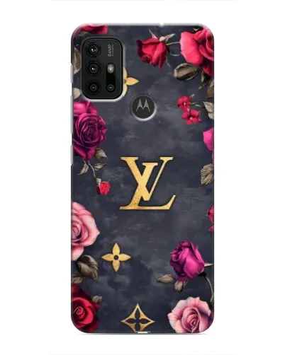 Чохол для Motorola MOTO G30 з картинкою «Квітковий Louis Vuitton»
