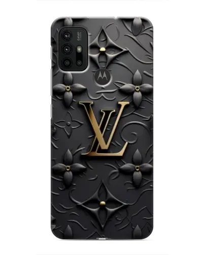 Чохол для Motorola MOTO G30 з картинкою «Шкіряна текстура LV»