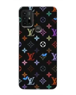 Чохол для Motorola MOTO G30 з картинкою «Кольорова монограма LV»