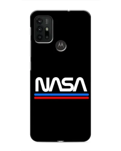 Чехол для Motorola MOTO G30 с картинкой «NASA — классика Red Blue»