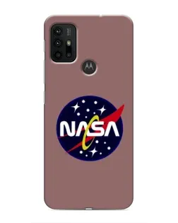 Чехол для Motorola MOTO G30 с картинкой «NASA — ретро космос»