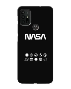 Чехол для Motorola MOTO G30 с картинкой «NASA — технический принт»