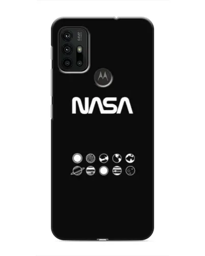Чехол для Motorola MOTO G30 с картинкой «NASA — технический принт»