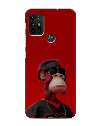 Чехол для Motorola MOTO G30 с картинкой «Bored Ape в красном» Чехол для Motorola MOTO G30 с картинкой «Bored Ape в красном»