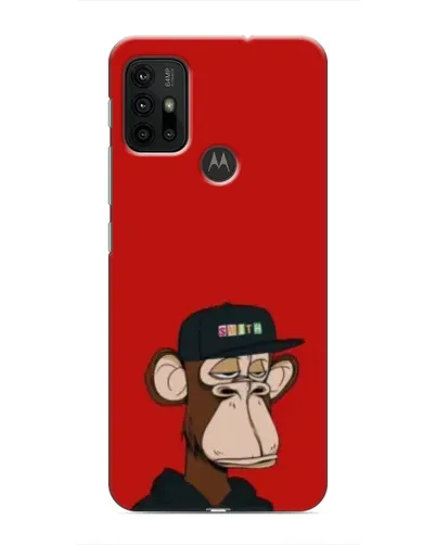 Чехол для Motorola MOTO G30 с картинкой «Bored Ape — красный фон» Чехол для Motorola MOTO G30 с картинкой «Bored Ape — красный фон»