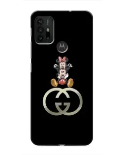Чехол для Motorola MOTO G30 с картинкой «Минни Маус на лого»