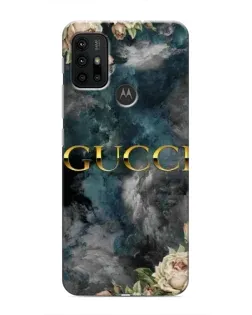 Чехол для Motorola MOTO G30 с картинкой «Абстрактные цветы Gucci»