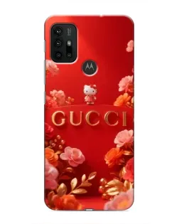 Чехол для Motorola MOTO G30 с картинкой «Gucci — золотой сад»