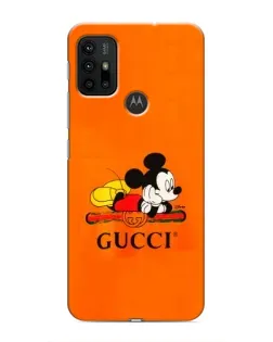 Чохол для Motorola MOTO G30 з картинкою «Міккі Маус Gucci — помаранч» Чохол для Motorola MOTO G30 з картинкою «Міккі Маус Gucci — помаранч»
