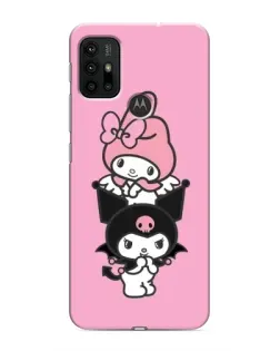Чехол для Motorola MOTO G30 с картинкой «My Melody и Kuromi» Чехол для Motorola MOTO G30 с картинкой «My Melody и Kuromi»