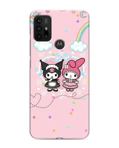 Чехол для Motorola MOTO G30 с картинкой «My Melody и Kuromi» Чехол для Motorola MOTO G30 с картинкой «My Melody и Kuromi»