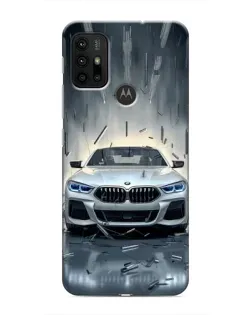 Чехол для Motorola MOTO G30 с картинкой «BMW в свете фар»