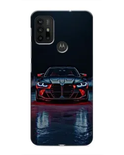 Чехол для Motorola MOTO G30 с картинкой «BMW на мокрой дороге»