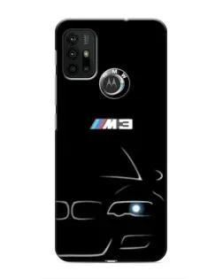 Чехол для Motorola MOTO G30 с картинкой «Минималистичный принт BMW M3»