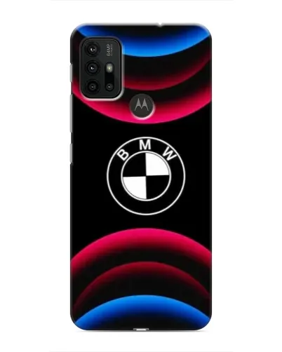 Чехол для Motorola MOTO G30 с картинкой «Логотип BMW и неоновые дуги» Чехол для Motorola MOTO G30 с картинкой «Логотип BMW и неоновые дуги»