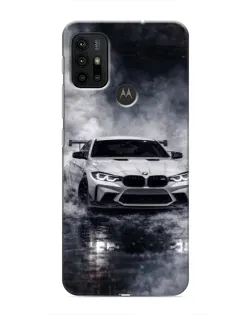 Чехол для Motorola MOTO G30 с картинкой «BMW сквозь туман»