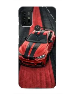 Чехол для Motorola MOTO G30 с картинкой «BMW на красной дорожке»
