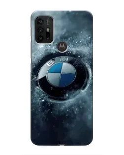 Чохол для Motorola MOTO G30 з картинкою «Логотип BMW — лід»