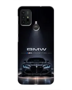 Чохол для Motorola MOTO G30 з картинкою «BMW крізь нічне місто»