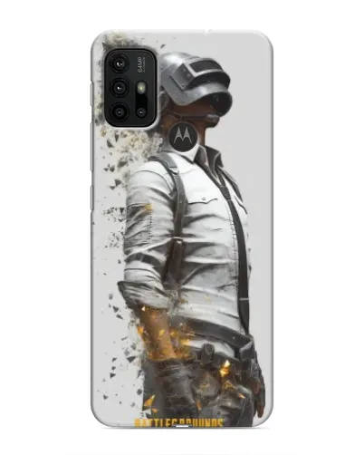 Чехол для Motorola MOTO G30 с картинкой «PUBG — боец в пыли»
