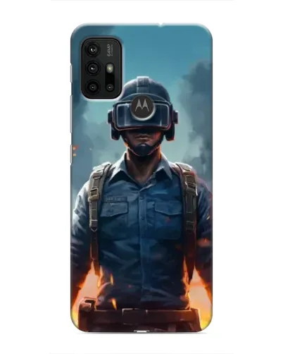 Чехол для Motorola MOTO G30 с картинкой «PUBG — реалистичный герой»