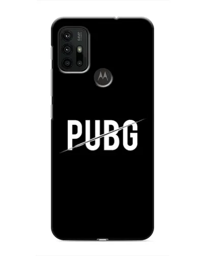 Чехол для Motorola MOTO G30 с картинкой «PUBG — белый логотип»