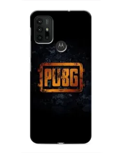 Чехол для Motorola MOTO G30 с картинкой «PUBG — золотой логотип»