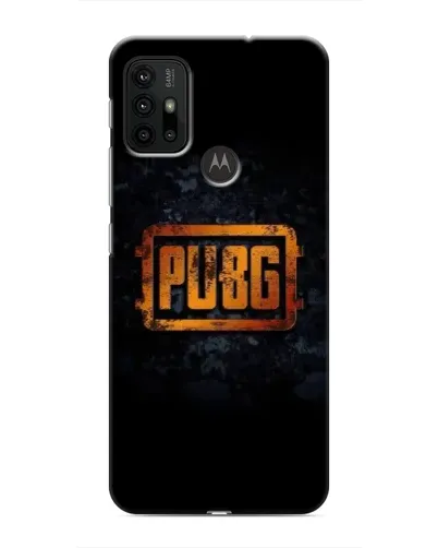 Чехол для Motorola MOTO G30 с картинкой «PUBG — золотой логотип»