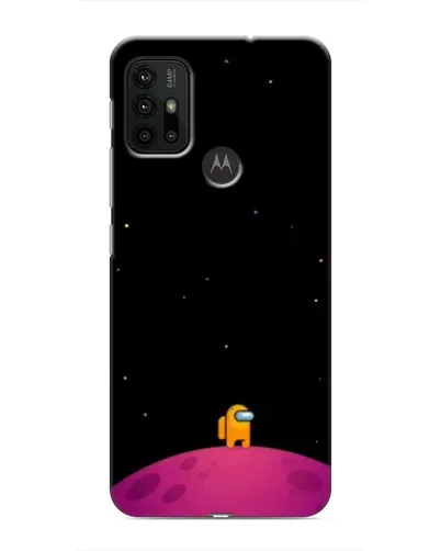 Чехол для Motorola MOTO G30 с картинкой «Одинокий герой на планете»