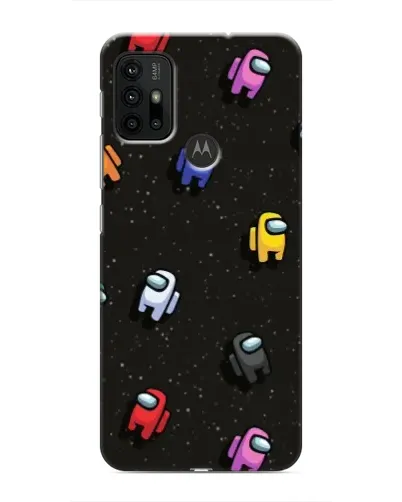 Чехол для Motorola MOTO G30 с картинкой «Космический паттерн Among Us»