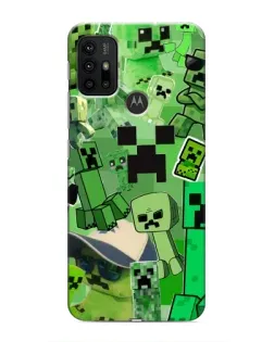 Чохол для Motorola MOTO G30 з картинкою «Кріпери Minecraft»