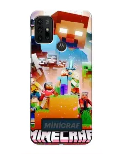 Чохол для Motorola MOTO G30 з картинкою «Minecraft герої гри»