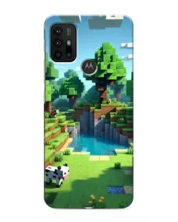 Чехол для Motorola MOTO G30 с картинкой «Minecraft летний день»