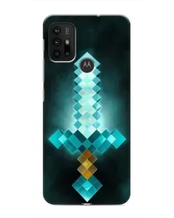 Чехол для Motorola MOTO G30 с картинкой «Алмазный меч неон»