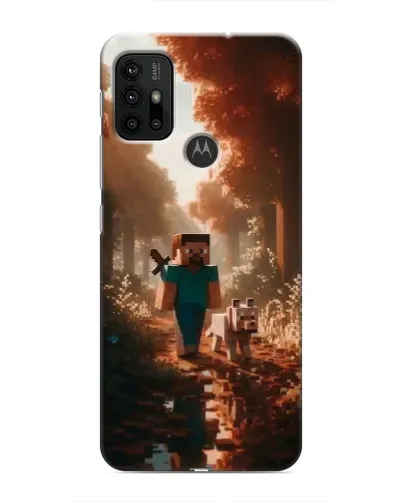 Чехол для Motorola MOTO G30 с картинкой «Стив в лесу» Чехол для Motorola MOTO G30 с картинкой «Стив в лесу»
