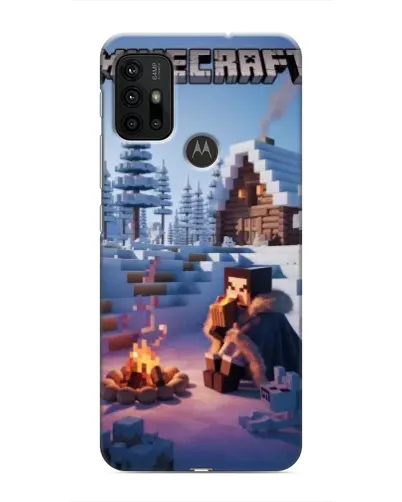 Чехол для Motorola MOTO G30 с картинкой «Зимний Minecraft» Чехол для Motorola MOTO G30 с картинкой «Зимний Minecraft»